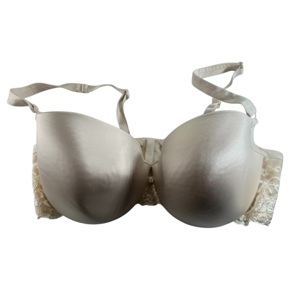 Cacique Lace Underwire Bra Champagne Cream sz 38DD(38E)